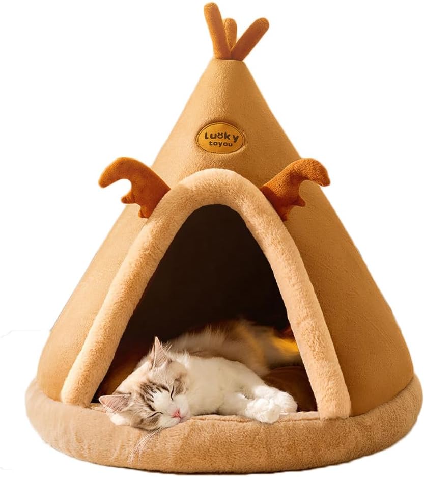 cat tent bed for small dogs and cats with thick cushion