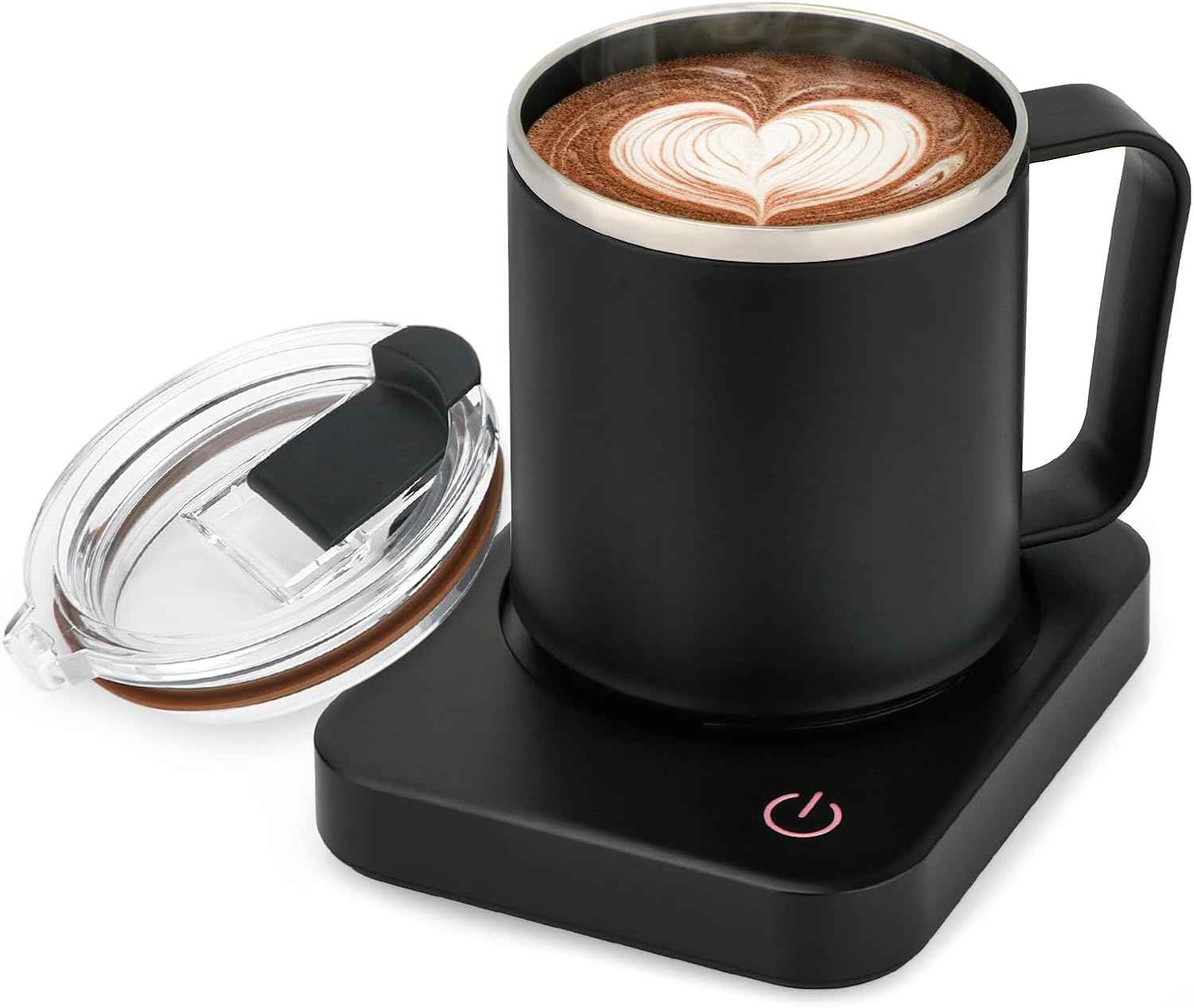 VOBAGA Coffee Mug Warmer for Desk with Auto Shut Off & 3-Temp Settings, Coffee Cup Warmer with Smart Safety Alert Home Office Accessory, Perfect for Coffee, Tea, Milk (No Mug)