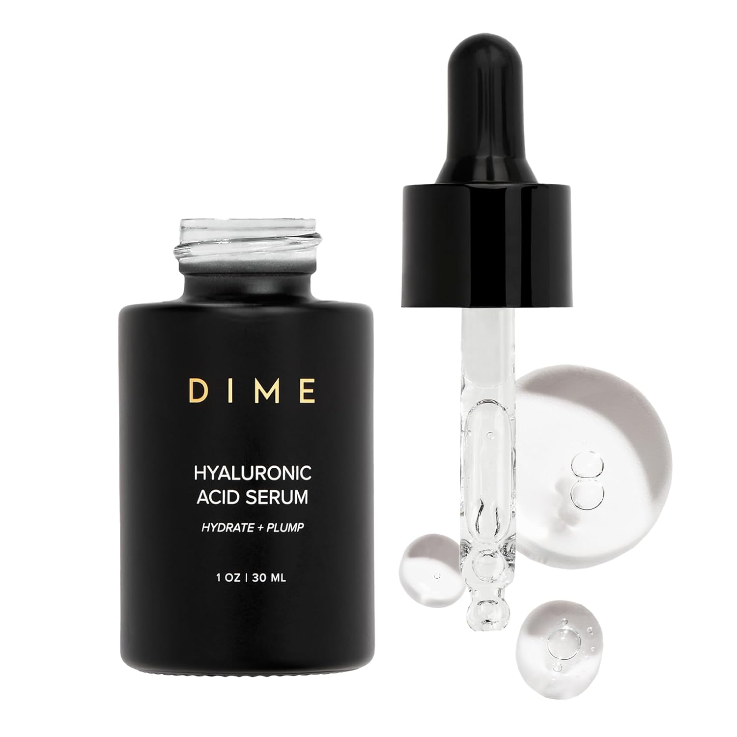 dime beauty hyaluronic acid serum, 1 oz / 30 ml, ultra hydrating face serum