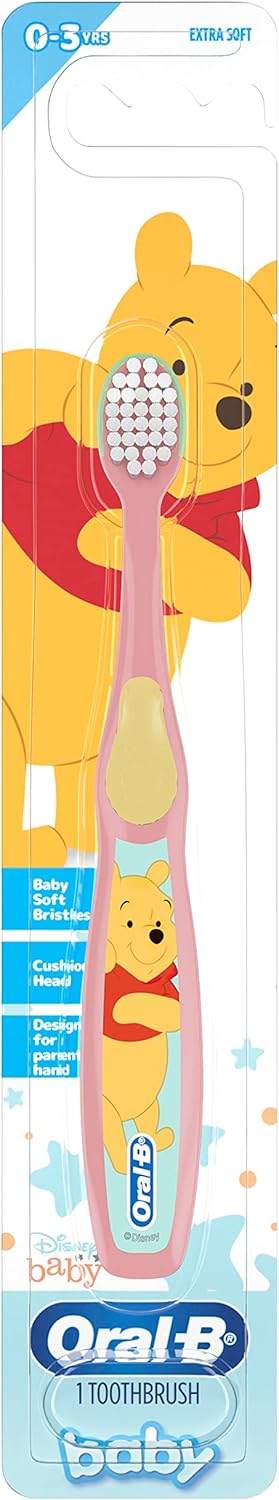 oral-b baby toothbrush pooh 0-3 years baby soft bristles manual 1 count