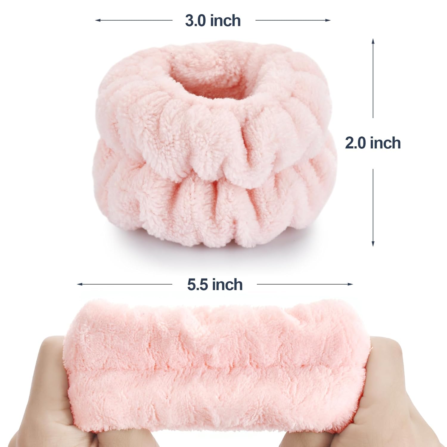 dorbetar microfiber wrist towels for washing face, soft coral fleece, breathable, fast drying