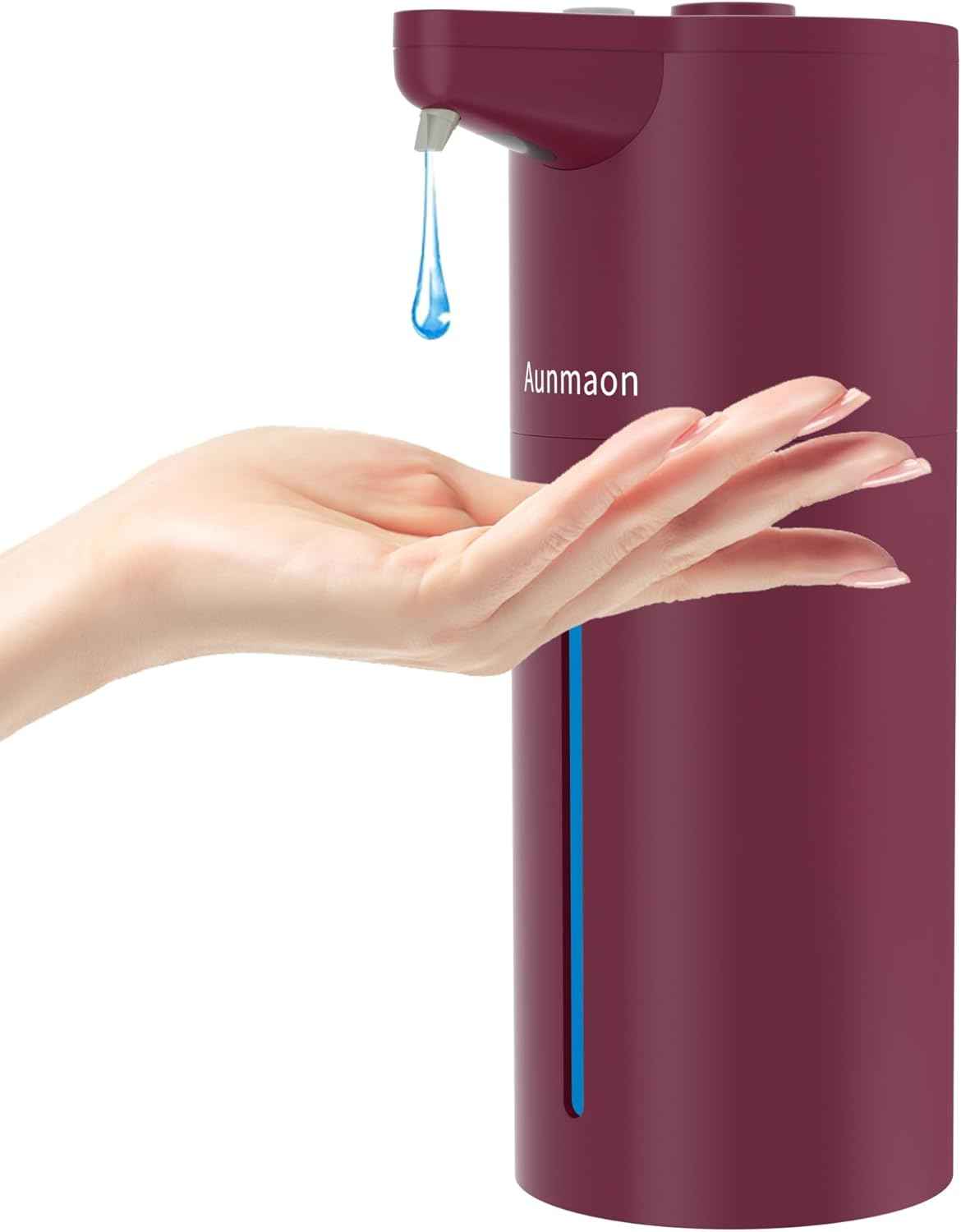 Aunmaon Automatic Soap Dispenser Touchless, Hands-Free, Multi Adjustable Volume, Long Battery Life, Compatible with Thick & Thin Dish/Hand Soap for Bathroom and Kitchen, Easy for Toddlers, Black