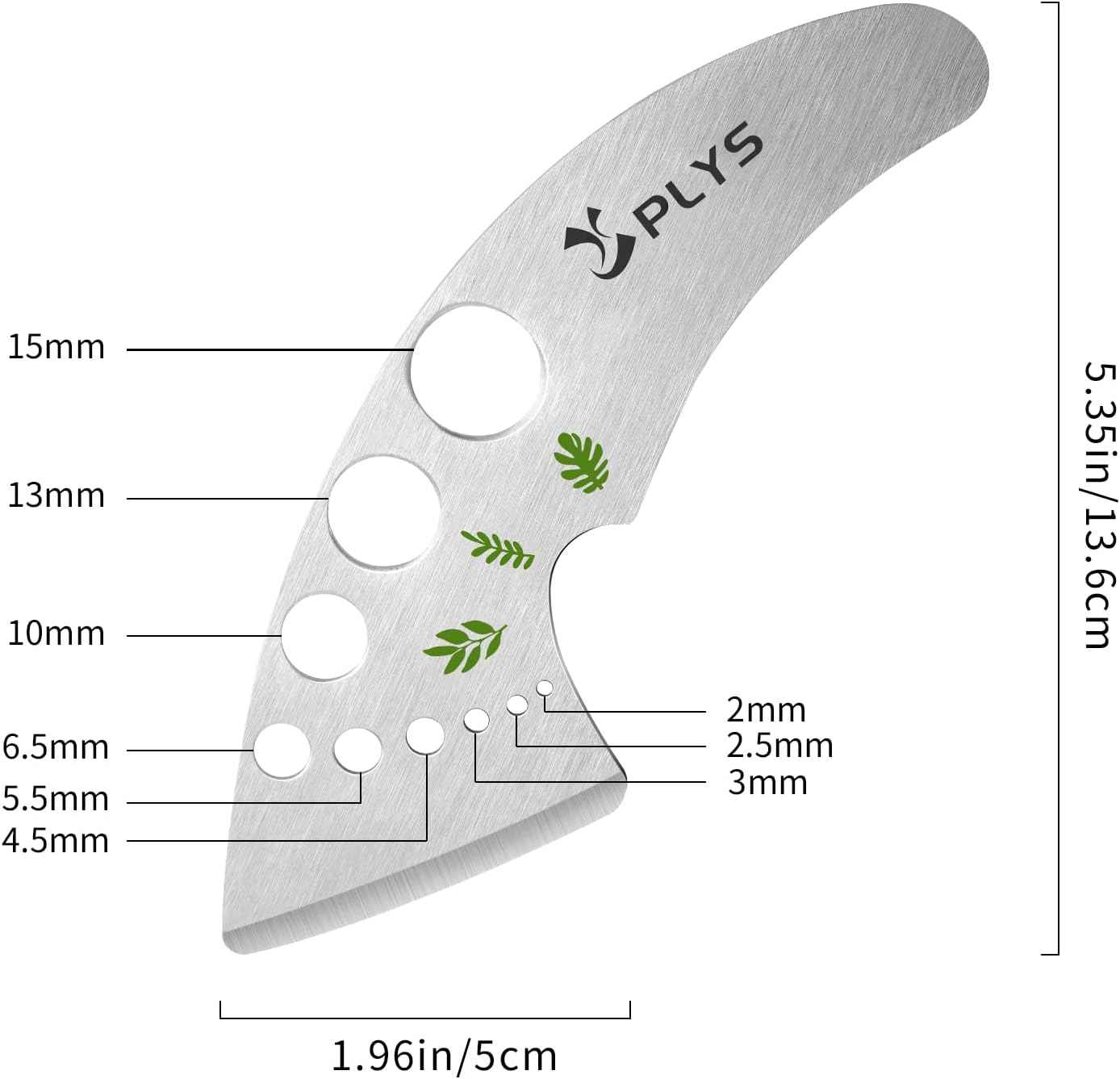 Plys Herb Stripper Tool 9 Holes - Stainless Steel Kitchen Herb Stripping Tool, Herb Leaf Peeler for Kale, Chard, Collard Greens, Rosemary, Thyme, Parsley and Basil, 2025 Professional Kitchen Gadgets