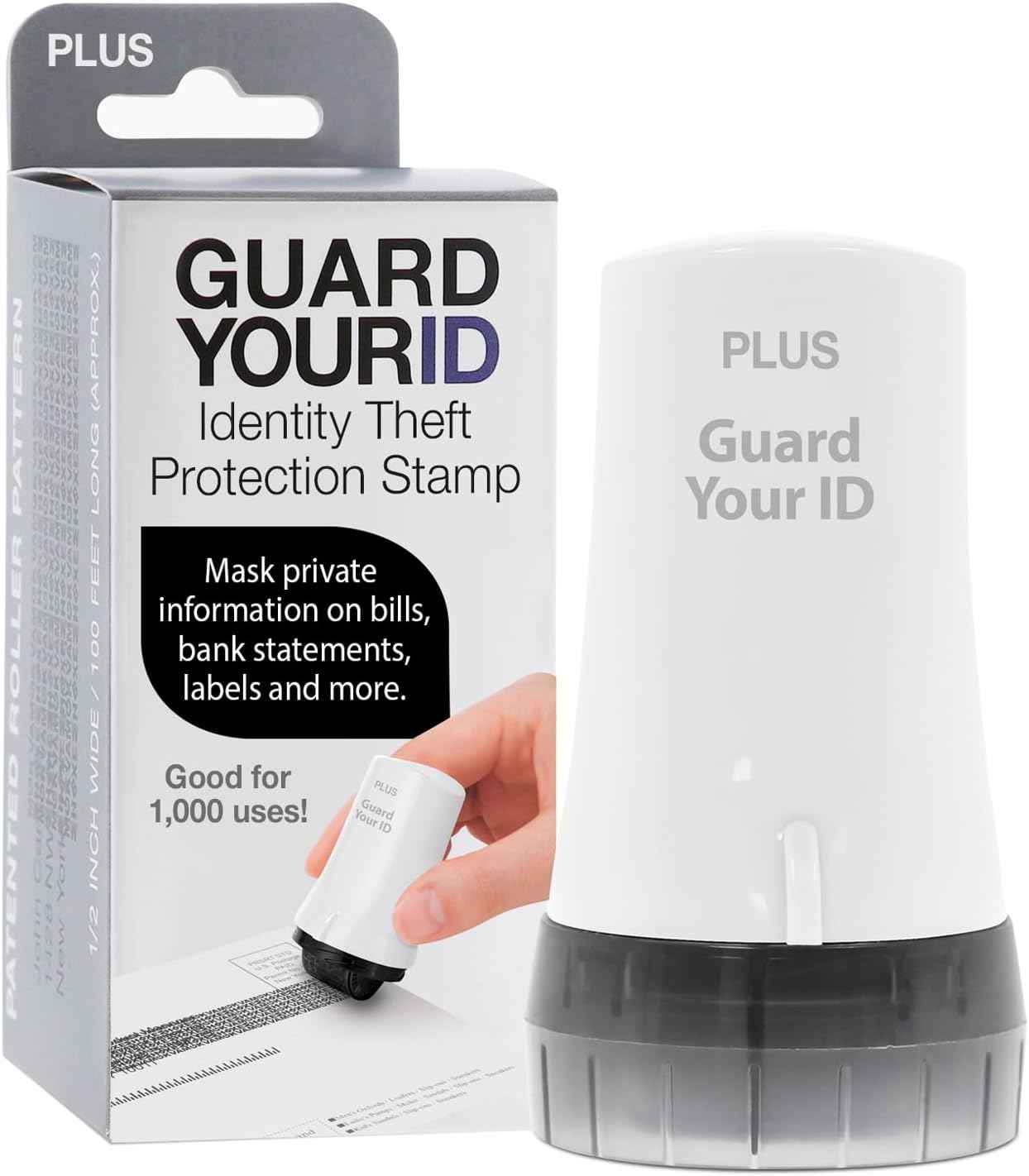 Guard Your ID Advanced 2.0 Roller 3-Pack for Identity Theft Protection, Confidential Security Stamp Mixed Color Kit (Turquoise, Green, White)