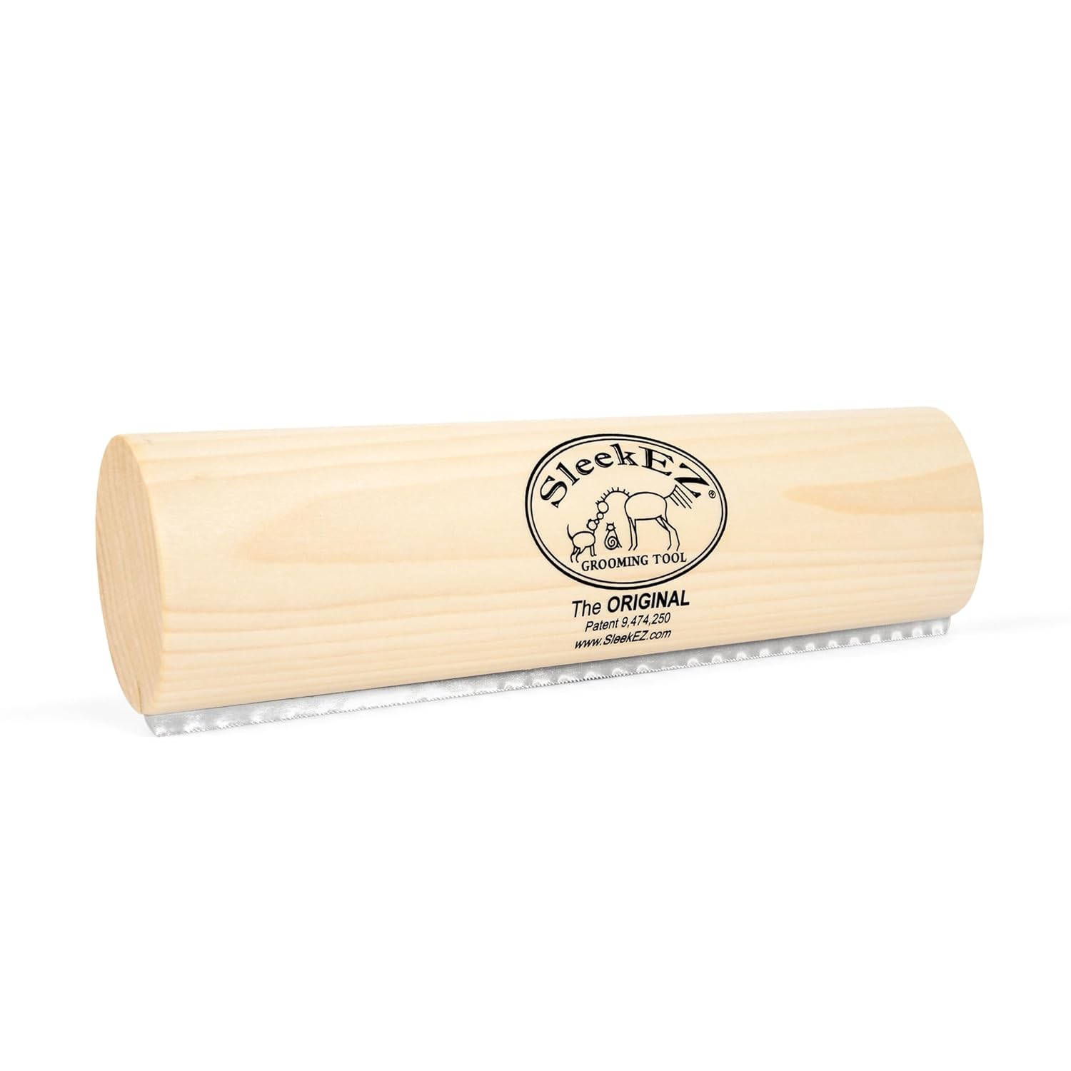 SleekEZ dog brush for shedding and dog grooming made in USA, 5 inch, for short medium and long hair pets