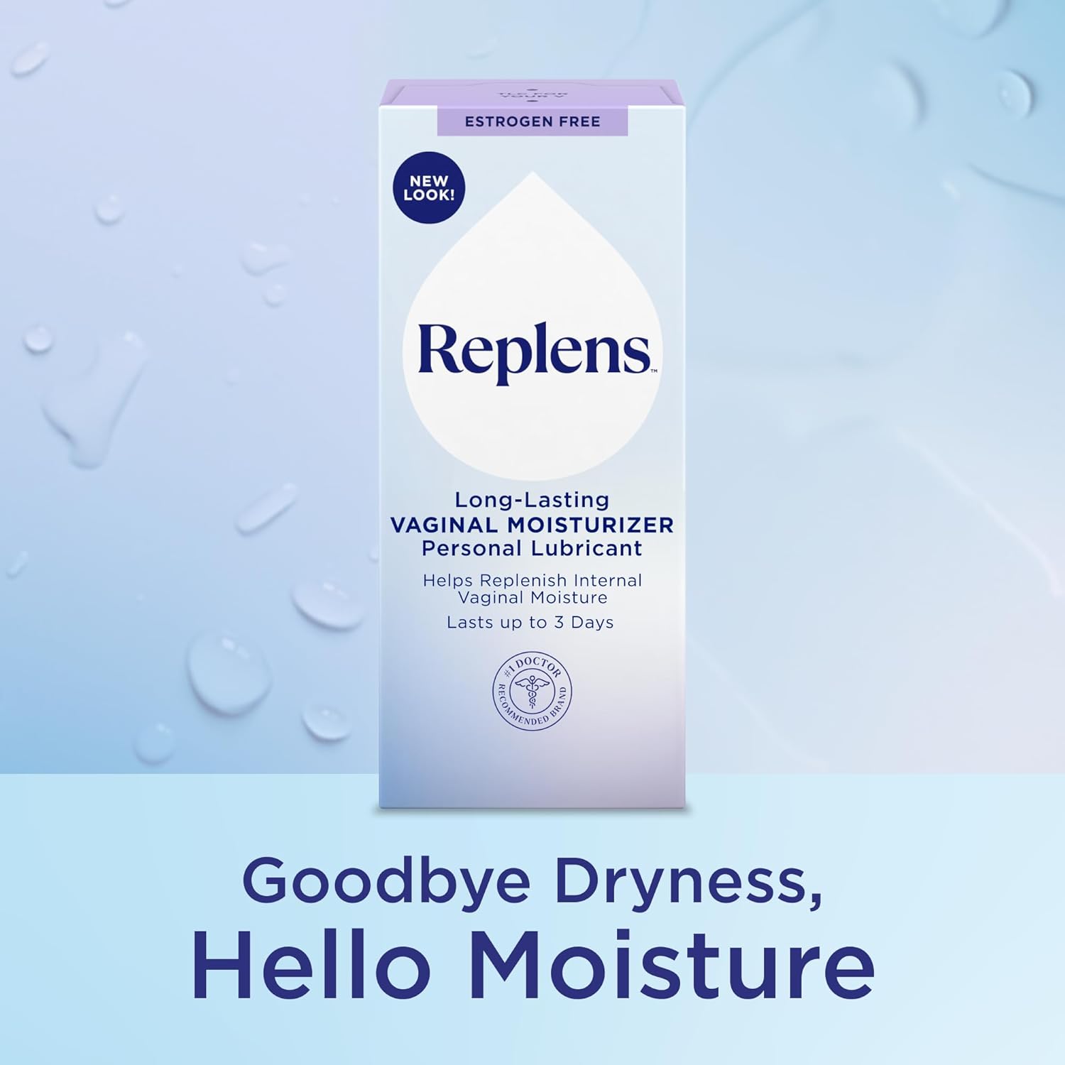 replens doctor-recommended estrogen-free vaginal moisturizer for vaginal dryness, 8 pre-filled applicators
