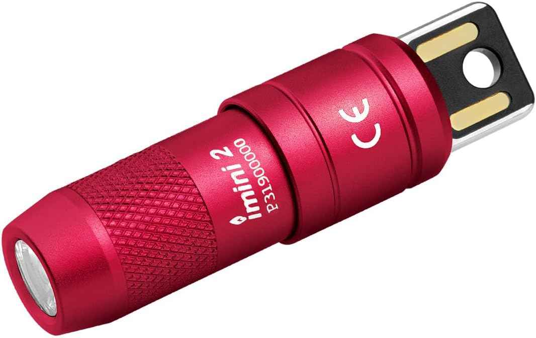 OLIGHT IMINI 2 EDC Rechargeable Keychain Flashlight, 50 Lumens Compact and Portable Mini LED Keyring Lights with Built-in Battery Ideal for Everyday Carry and Emergencies (Black)