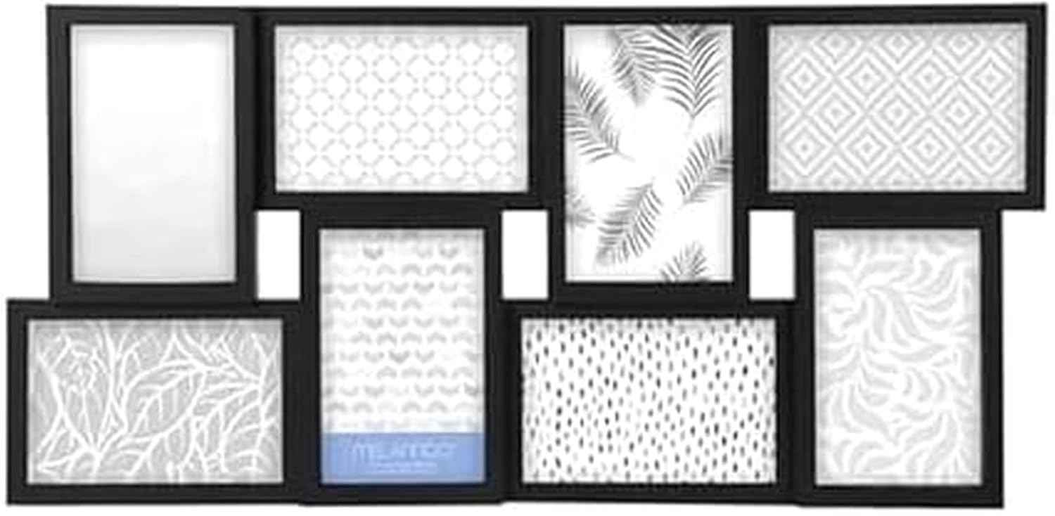 Melannco 18x23 Inch Black Collage Picture Frame - Multi-photo Frame with 12 Openings - Six 6x4 and Six 4x6 Slots - Wall Mounted Gallery Frame for Family Photos - Home Decor Multi-picture Frame