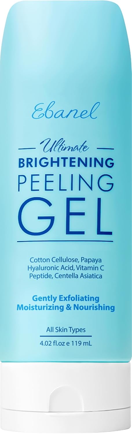 Ebanel exfoliating face scrub peeling gel with centella hyaluronic acid vitamin c & e for brightening moisturizing cleanser
