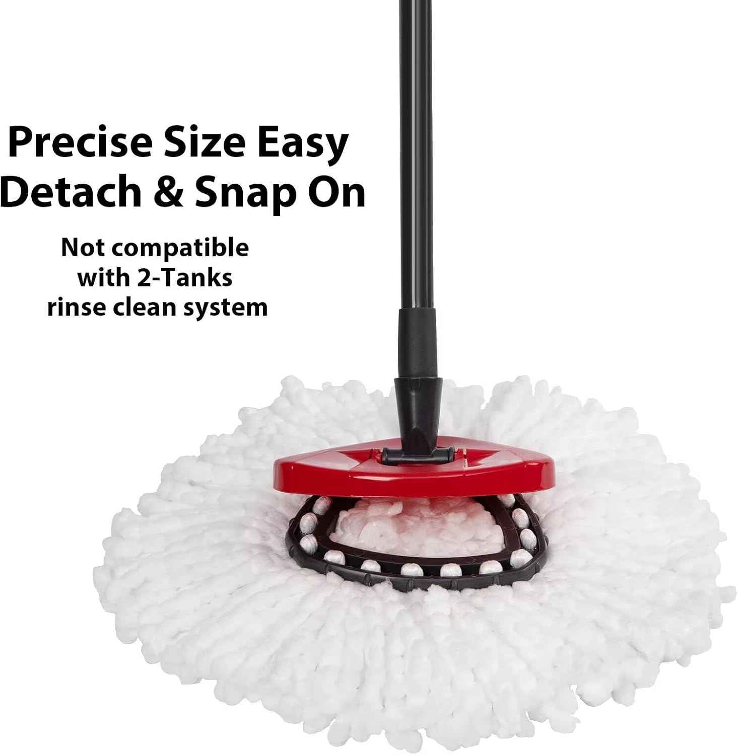 4-Pack Mop Replacement Heads for Ocedar Mop Replace Head EasyWrin Spin Mop Heads Replacements, Easy Cleaning Mop Head Replacement