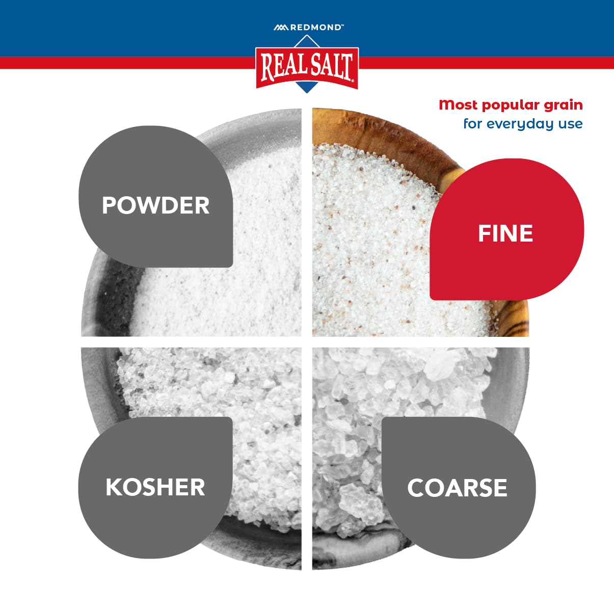 Redmond Real Sea Salt 2-Pack Fine, 10 Ounce Unrefined Gluten Free Shaker