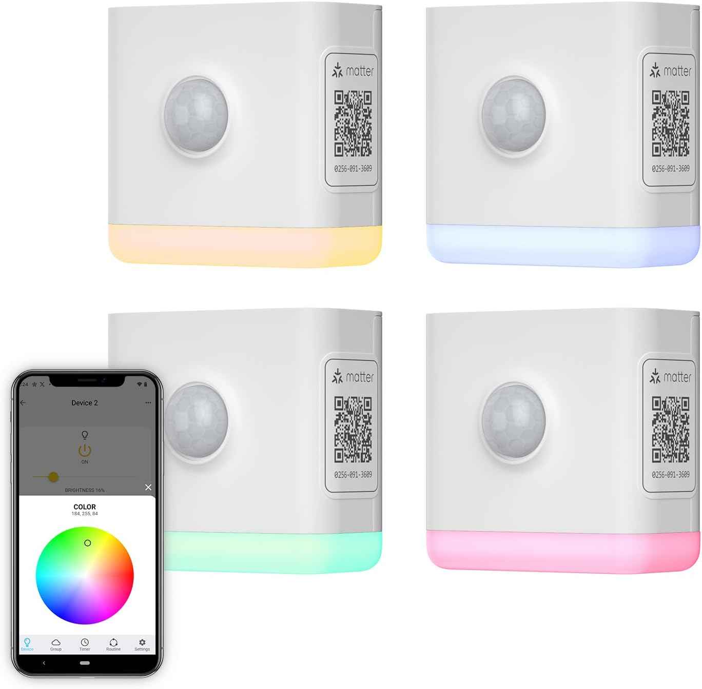 THIRDREALITY Smart Color Night Light, Matter Over WiFi, 3-1 Multi-Functionality, Work with SmartThings, Google Home, Apple Home, Alexa