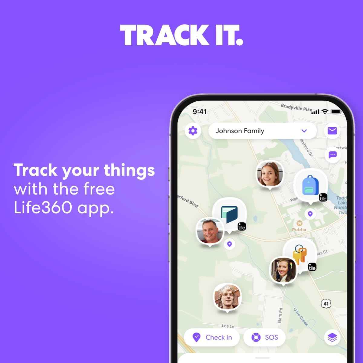 Tile by Life360 Pro - Powerful Bluetooth Tracker, Key Finder and Item Locator for Keys Bags, and More. Both iOS and Android Compatible. Phone Finder. 4-Pack (Black/White)