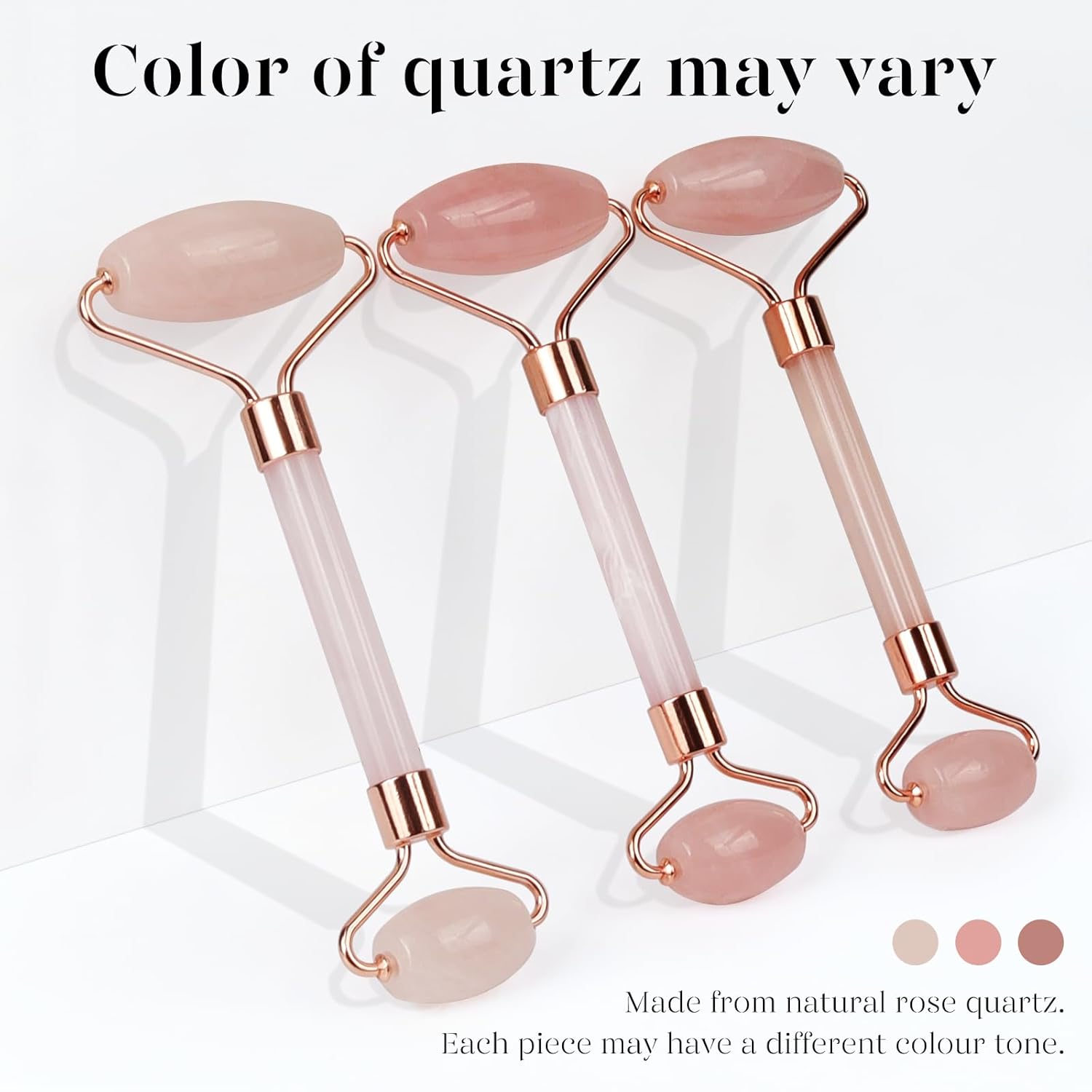 BAIMEI IcyMe rose quartz jade roller and gua sha for radiant skin, redness reducing self-care tools for men and women