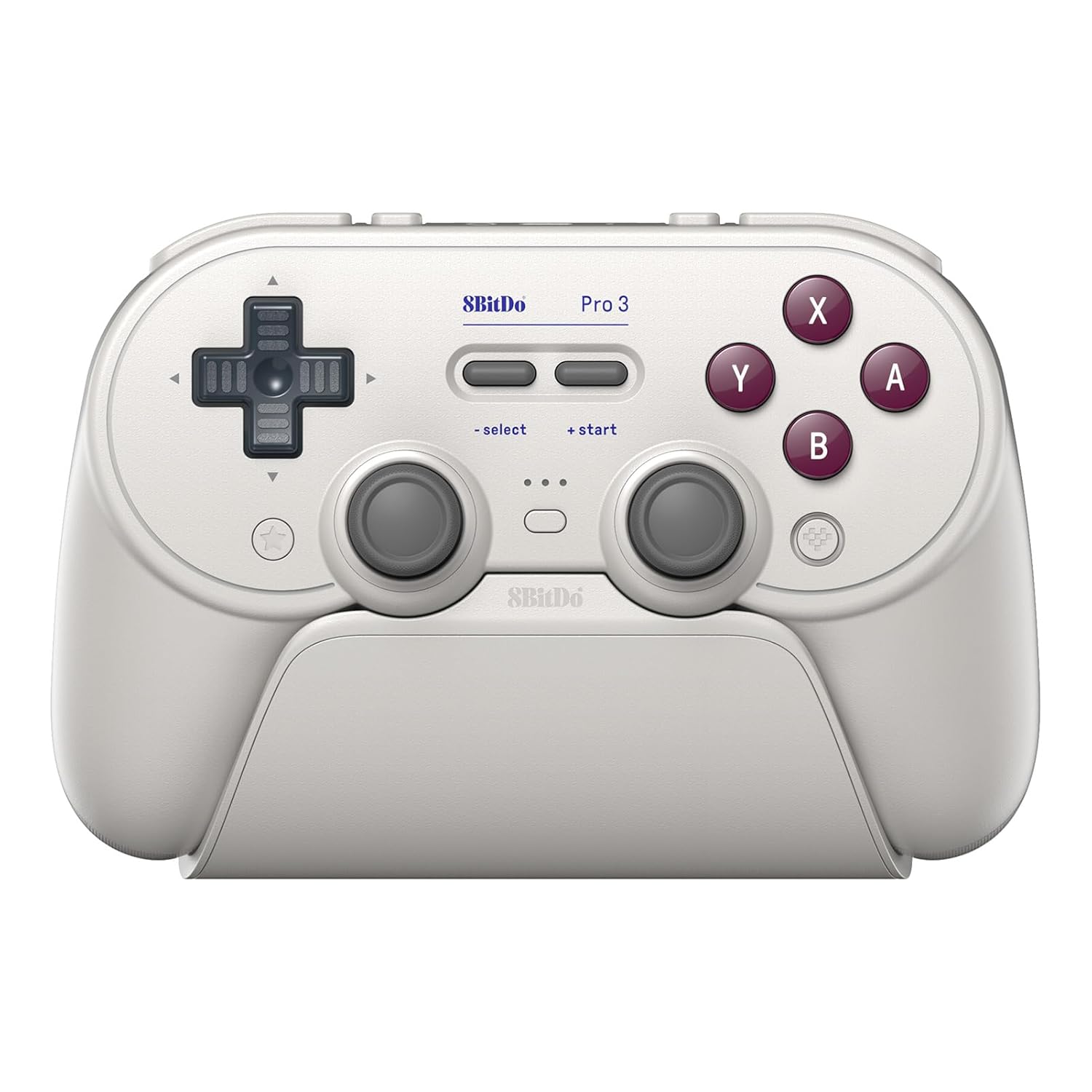8Bitdo Pro 3 Bluetooth Controller for Switch/Switch 2 with TMR Joysticks, Swappable ABXY Buttons, and Charging Dock