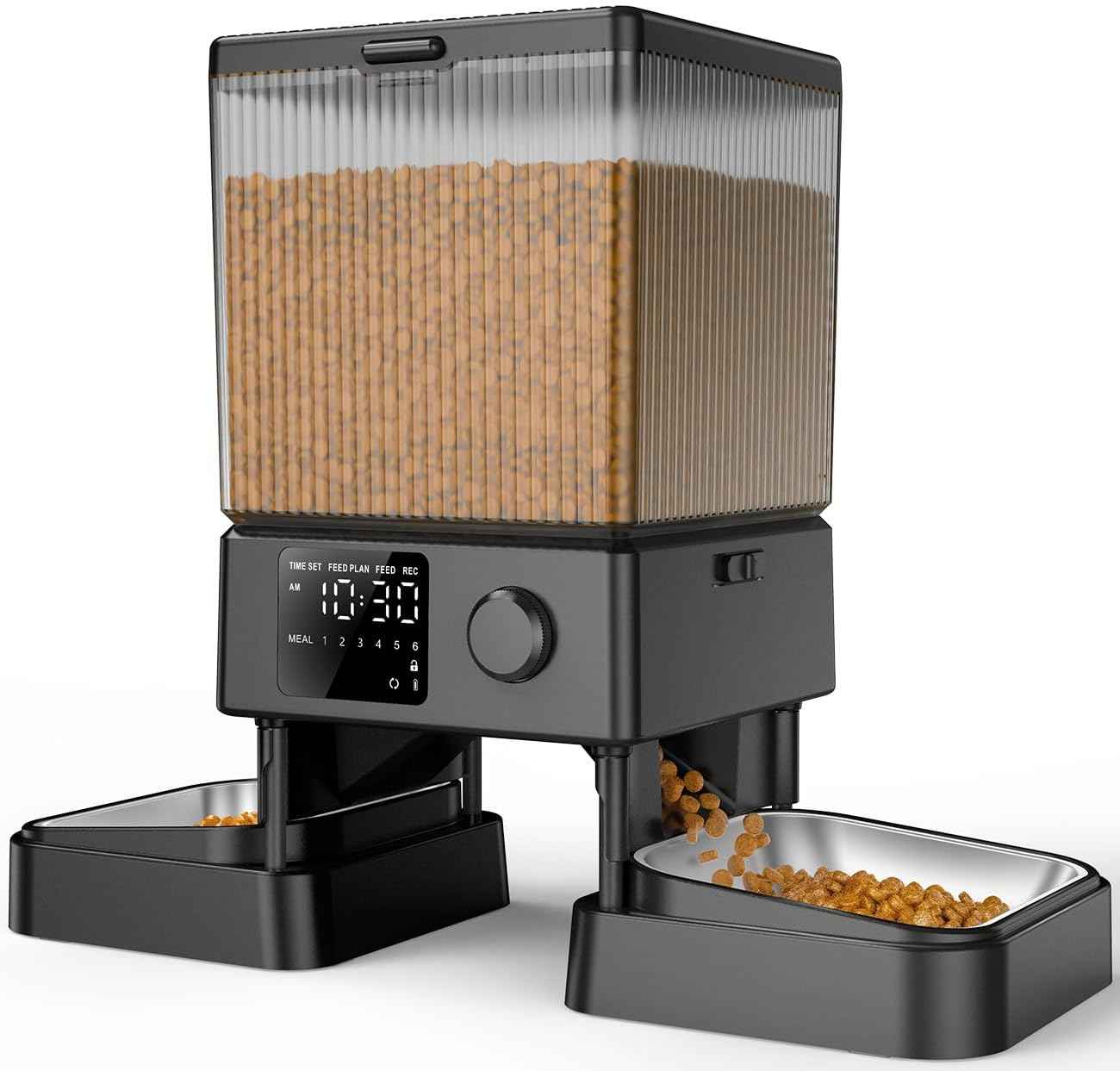 oneisall Automatic Cat Feeder with 5G WiFi, Automatic Cat Food Dispenser for 2 Cats Small Pets, 20 Cups/5L Timed Dry Food Dispenser with APP Control