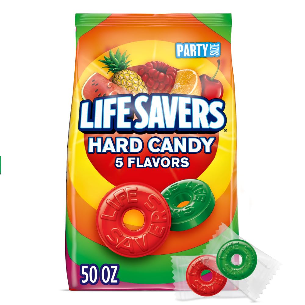 Life Savers 5 Flavors Hard Candy Assortment 50-Ounce Individually Wrapped Bulk Pack
