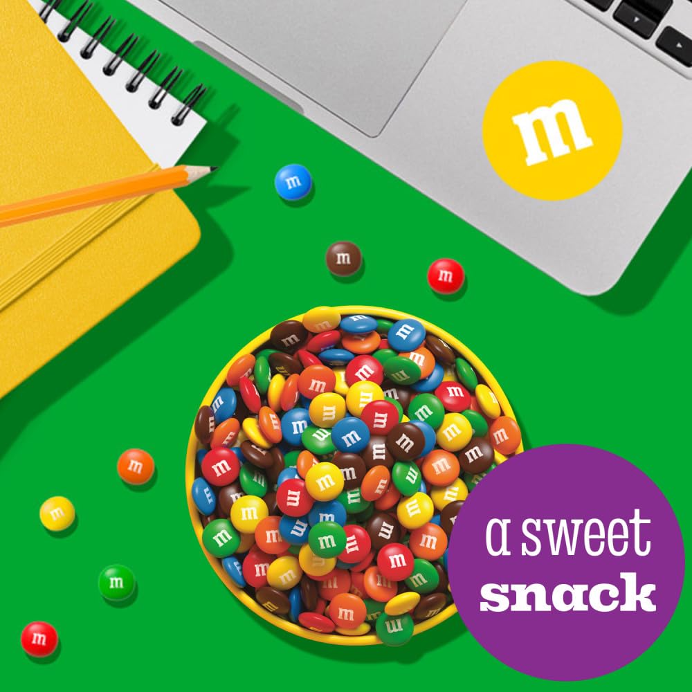 M&M'S party size 2.4 lb resealable bag milk chocolate candy for parties baking and sharing
