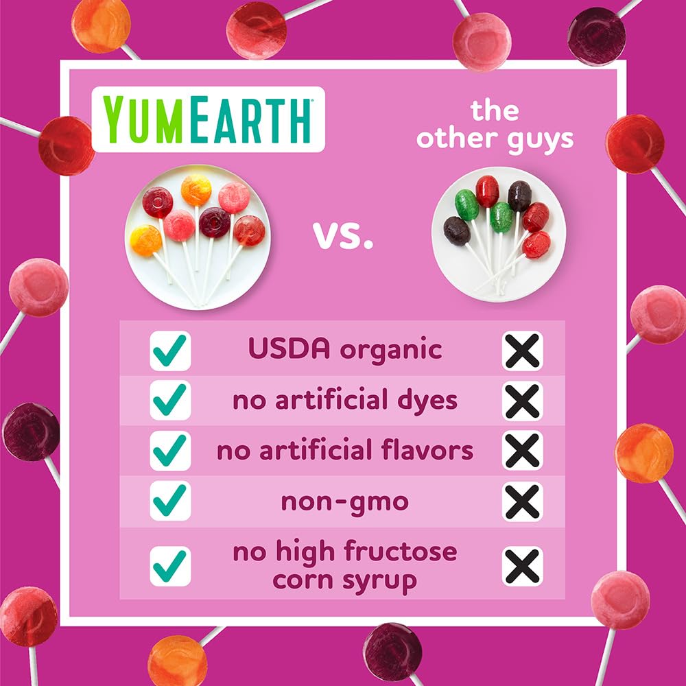 yumearth organic vitamin c pops variety pack, 40 assorted fruit flavors, allergy friendly, gluten free, non-gmo, vegan