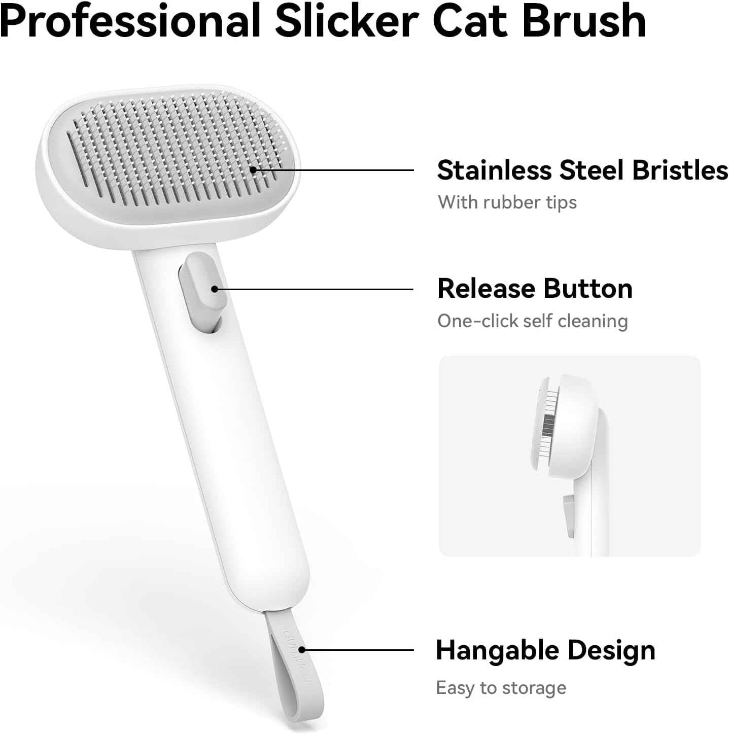 Aumuca Cat Brush for Shedding, Cat Brushes for Indoor Cats, Cat Brush for Long or Short Haired Cats, Cat Grooming Brush Cat Comb for Kitten Rabbit Massage Removes Loose Fur