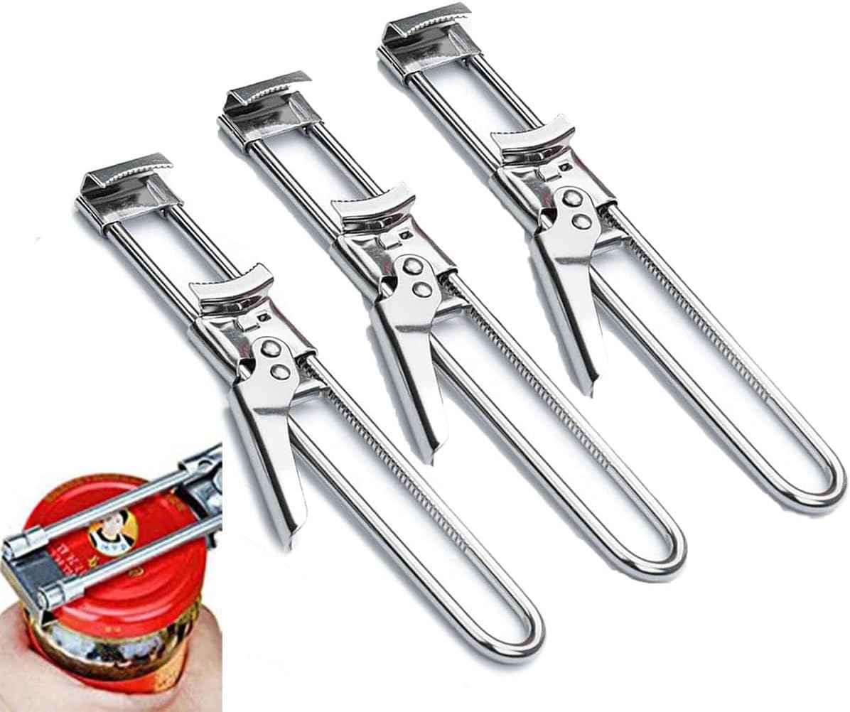 zengxiaoyun® Master Jar & Bottle Opener, Adjustable Multifunctional Stainless Steel Can Opener Jar Lid Gripper, Manual,Kitchen Accessories