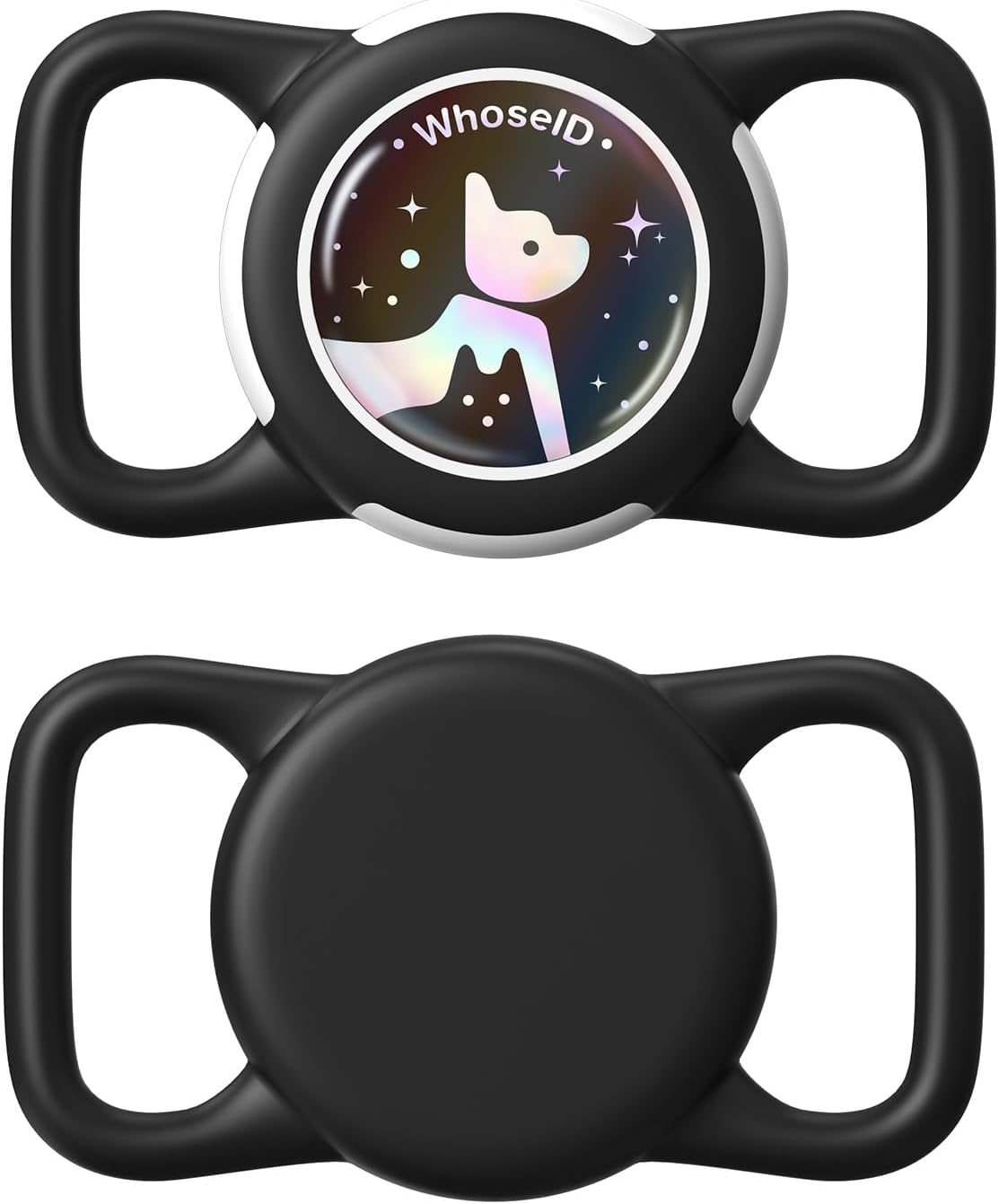 waterproof airtag holder for dog collar soft full-body protective airtag holder for dog cat collars black regular