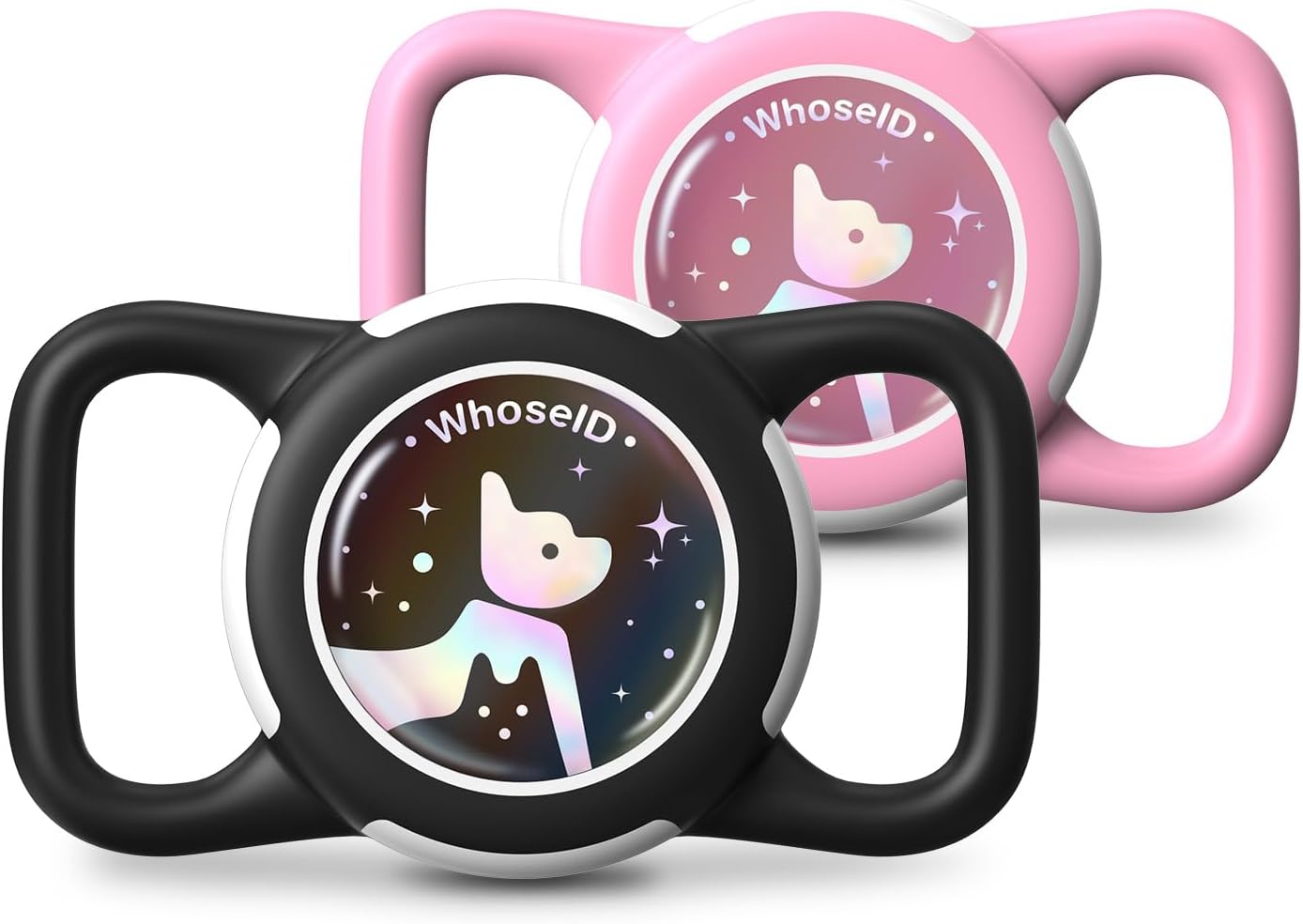 waterproof airtag holder for dog collar soft full-body protective airtag holder for dog cat collars black regular