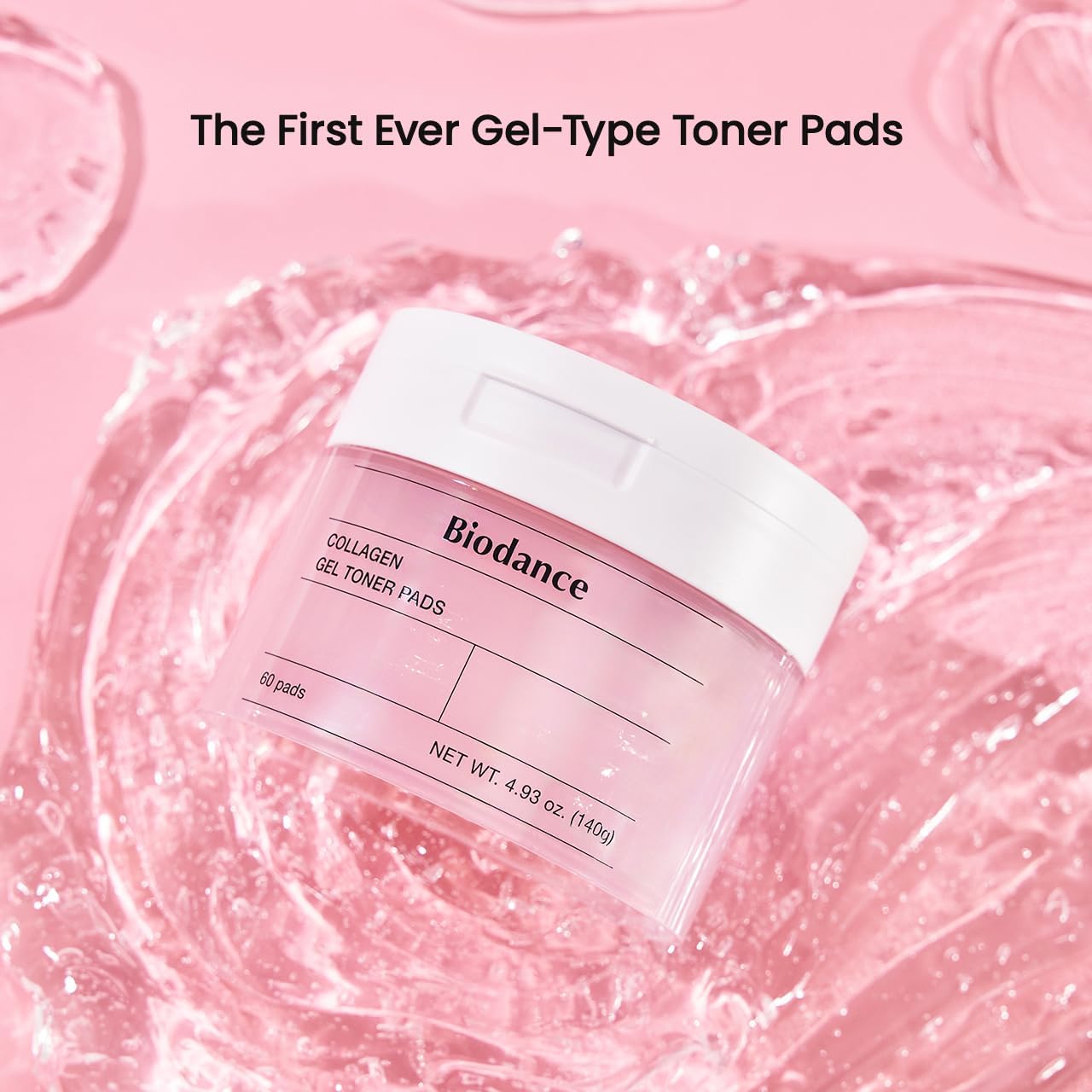 Biodance collagen gel toner pads for sensitive skin, pore minimizer with collagen water and low molecular collagen