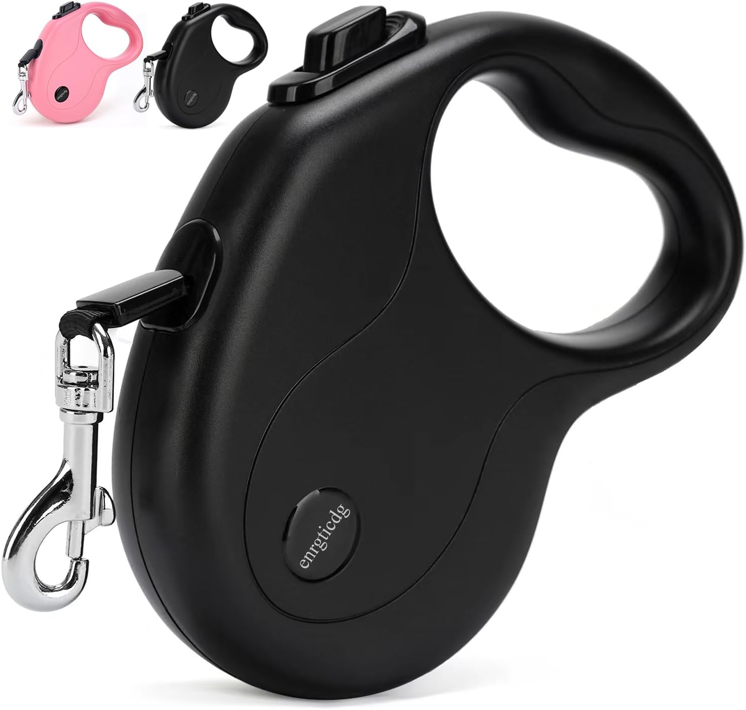 16ft retractable dog leash for small to medium dogs and cats up to 50lbs with stainless steel spring strong nylon tape and one-handed brake