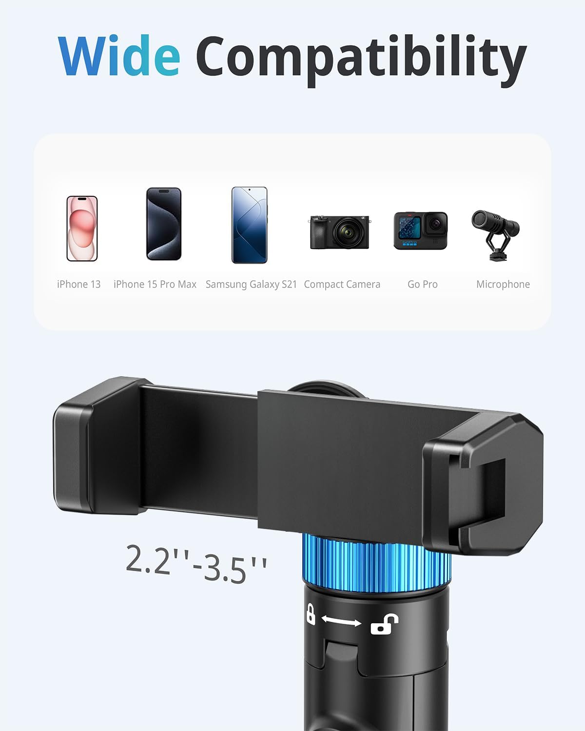 UBeesize 72" Phone Tripod - Tripod for iPhone & Selfie Stick with Phone Holder & Remote - Upgraded, Stable & Portable Stand for iPhone 17/16/15/14, Android, Cameras & Action Cams