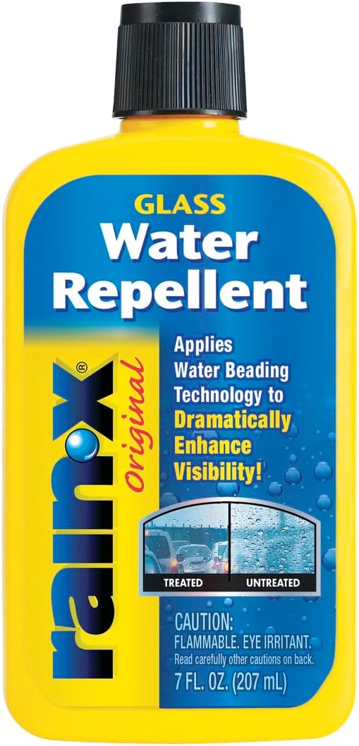 Rain-X 800002243 Glass Treatment, 7 oz, exterior glass treatment for improved wet weather driving visibility