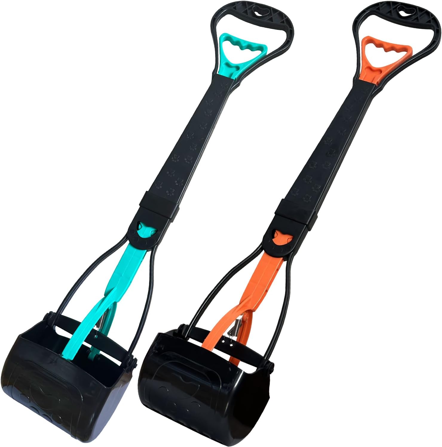 heavy-duty non-breakable large medium small dog pooper scooper with 28" long handled durable stainless steel spring