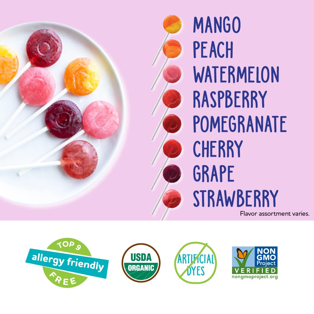 yumearth organic vitamin c pops variety pack, 40 assorted fruit flavors, allergy friendly, gluten free, non-gmo, vegan