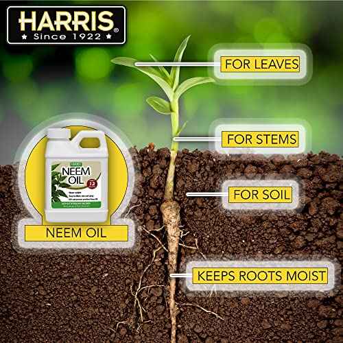 HARRIS Neem Oil Cold Pressed Water Soluble Concentrate, Makes 12 Gallons