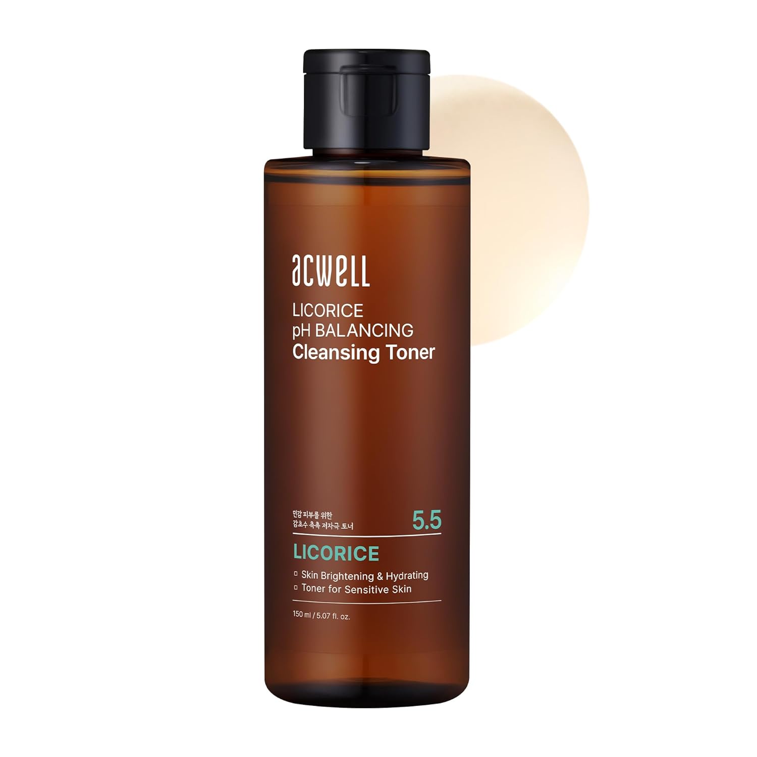acwell licorice pH balancing cleansing toner 5.1 fl.oz. - ph5.5 hydrating makeup cleansing astringent for sensitive skin
