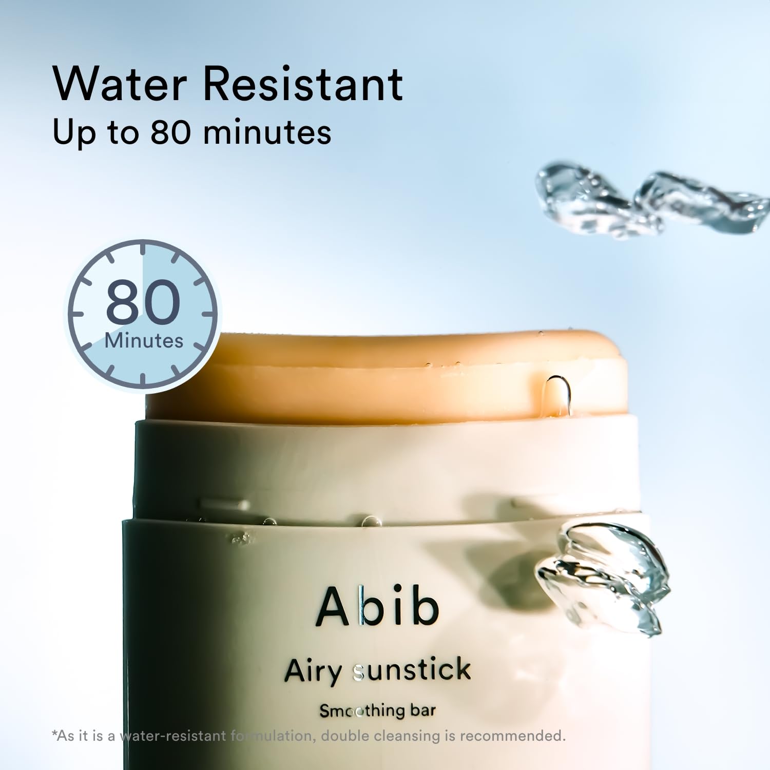 abib airy sunstick spf50+ 0.81oz | korean sunscreen stick, no whitecast, water-resistant