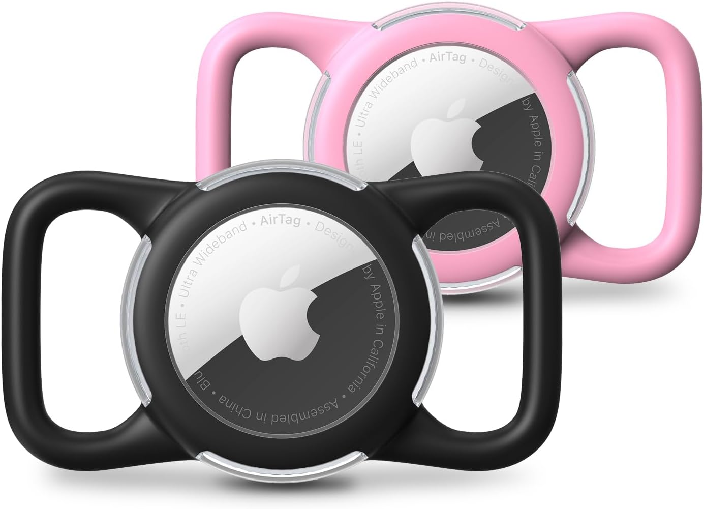 waterproof airtag holder for dog collar soft full-body protective airtag holder for dog cat collars black regular