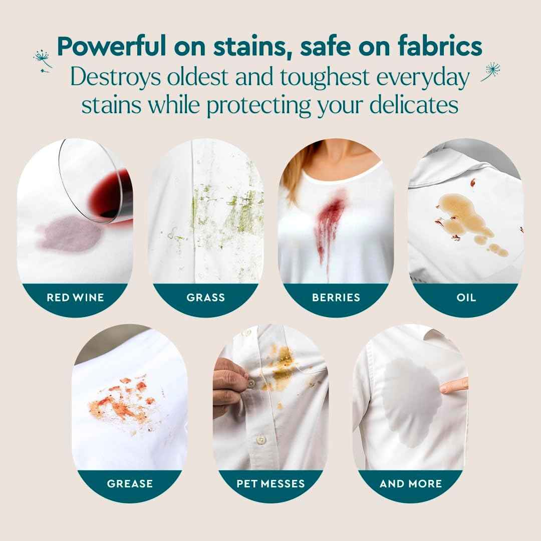Puracy Stain Remover, Natural Travel and Laundry Stain Cleaner for Clothes, Baby Essentials, Kids Stains, Oil and Fabric Spot Cleaner, Unscented (Stain Remover Spray, 48 fl oz)