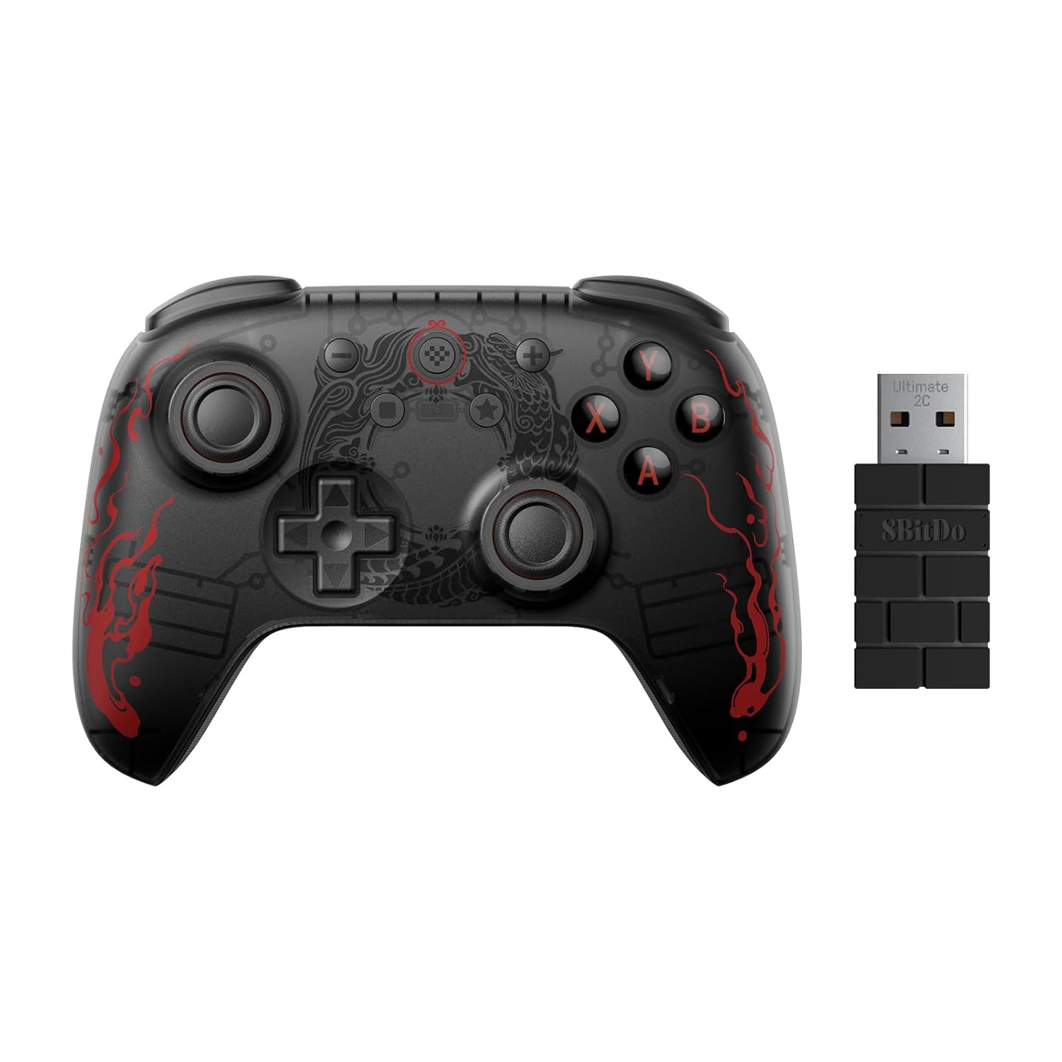 8bitdo ultimate 2c wireless controller for windows pc and android with 1000hz polling rate, hall effect joysticks and triggers, and remappable l4/r4 bumpers in green