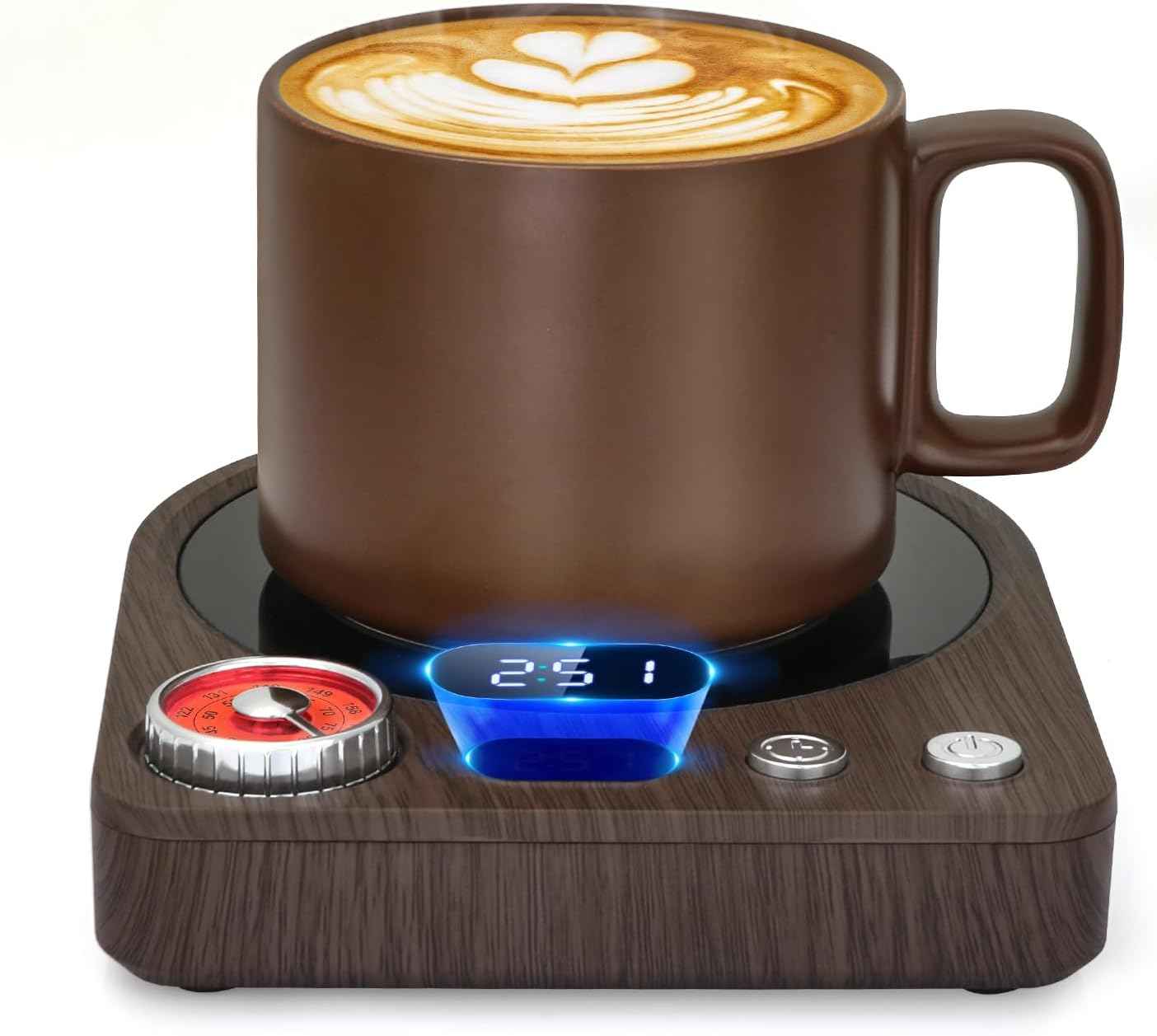 VOBAGA Coffee Mug Warmer for Desk with Auto Shut Off & 3-Temp Settings, Coffee Cup Warmer with Smart Safety Alert Home Office Accessory, Perfect for Coffee, Tea, Milk (No Mug)