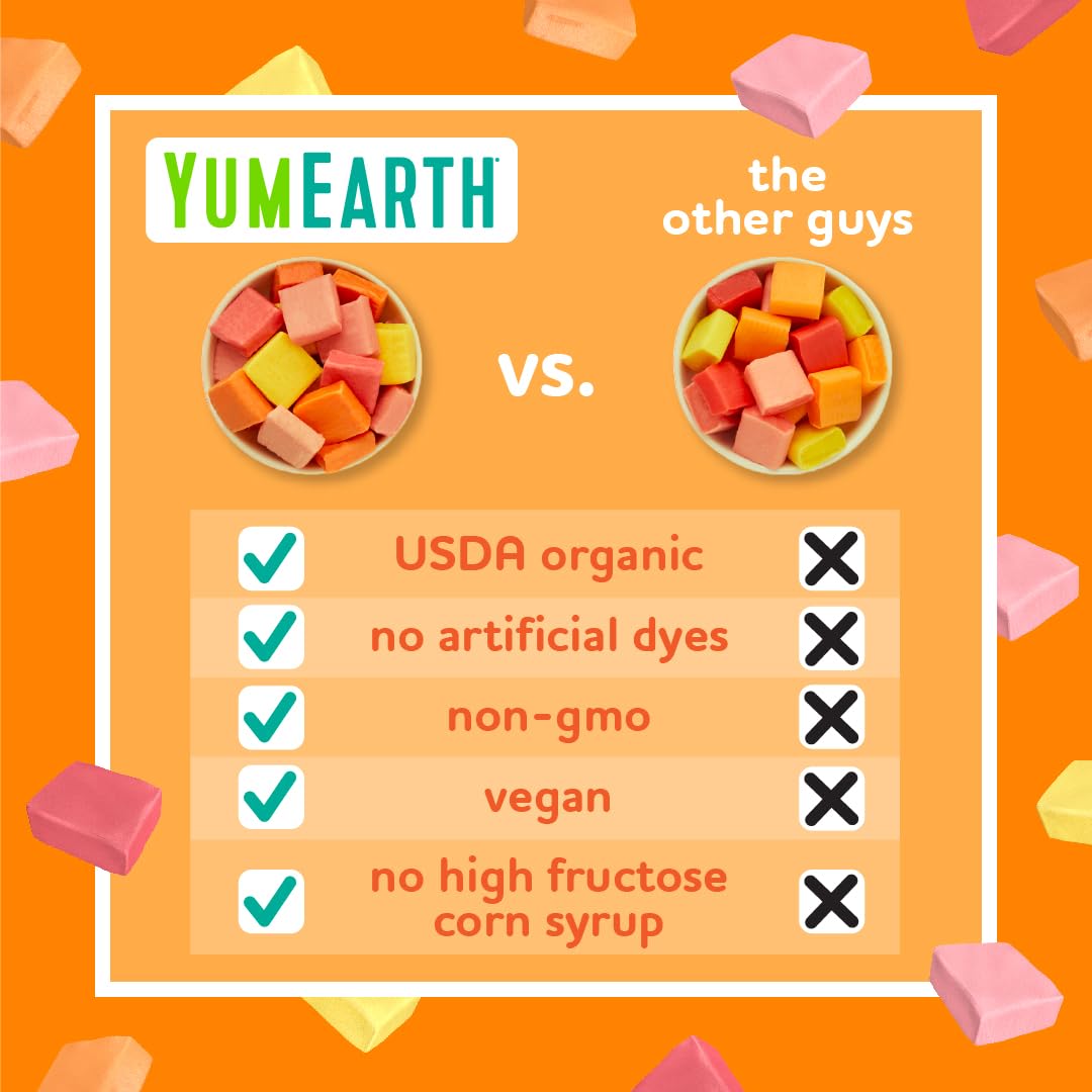 yumearth organic chewy fruit flavored candies assorted 7.5oz allergy friendly gluten free