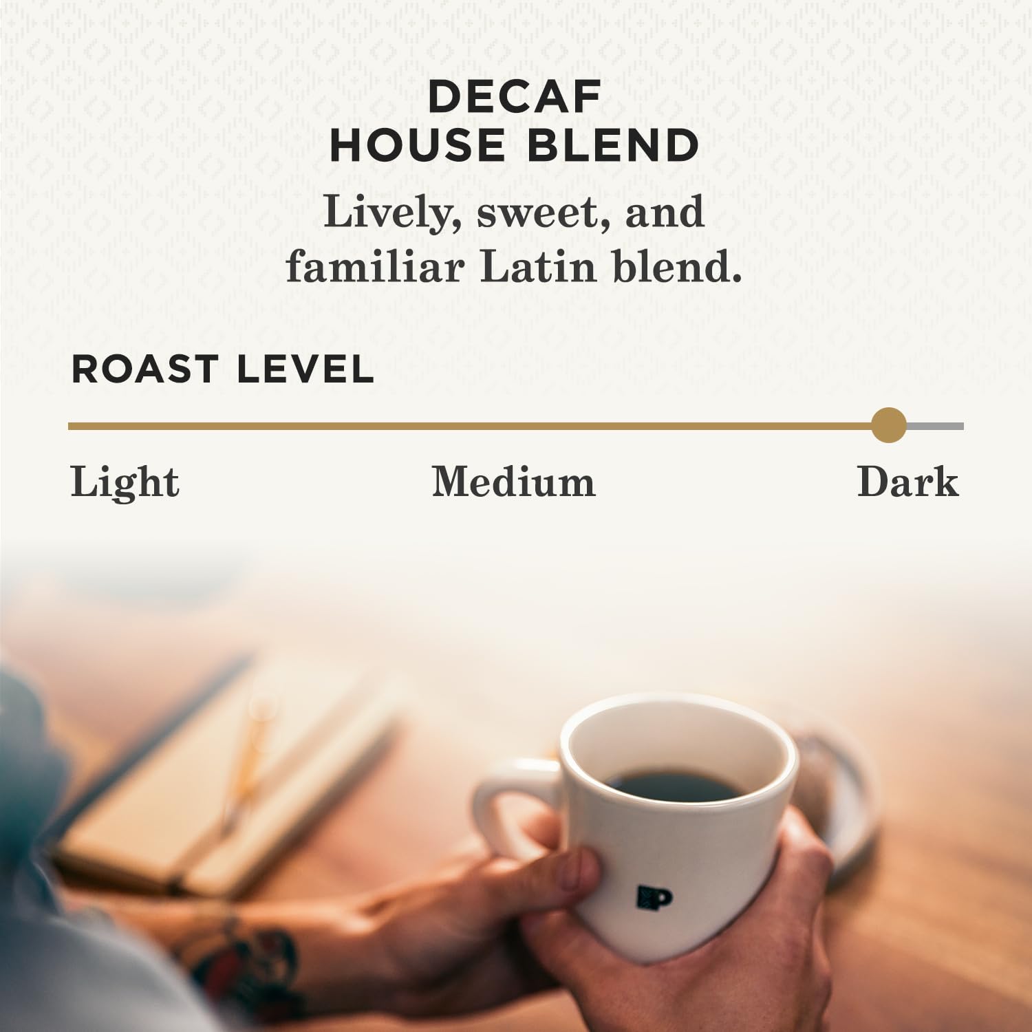 peets coffee, dark roast decaf, 100% arabica, single serve coffee pods, 32 count box