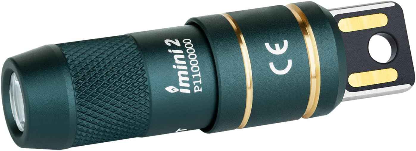 OLIGHT IMINI 2 EDC Rechargeable Keychain Flashlight, 50 Lumens Compact and Portable Mini LED Keyring Lights with Built-in Battery Ideal for Everyday Carry and Emergencies (Black)
