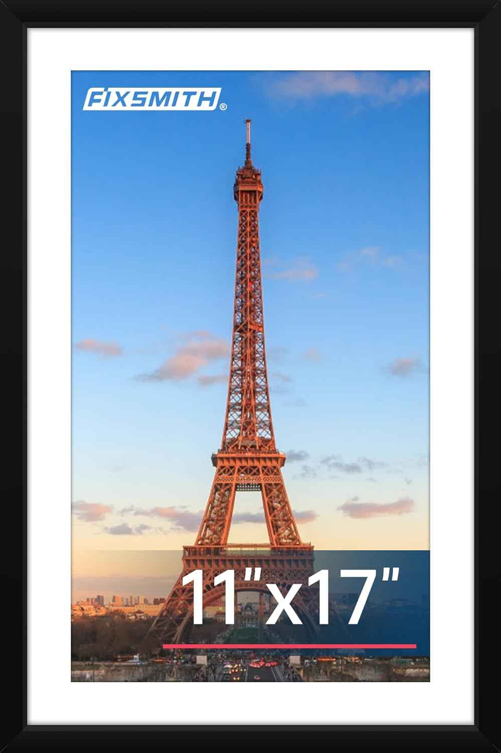 FIXSMITH 8x10 Picture Frame Set of 2, Photo Frame with HD Plexiglass, Display Pictures 5x7 with Mat or 8x10 Without Mat Multi Picture Frames Collage for Tabletop or Wall Display, Black