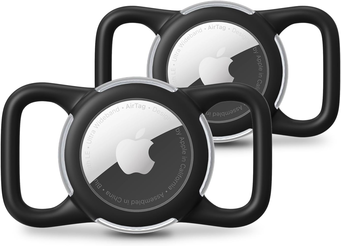 waterproof airtag holder for dog collar soft full-body protective airtag holder for dog cat collars black regular