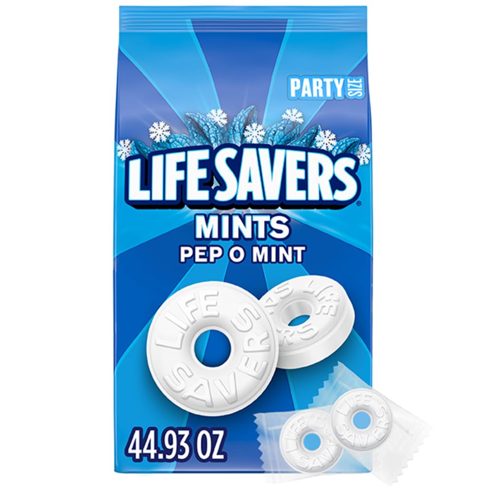 life savers pep-o-mint peppermint hard candies party size bulk individually wrapped 44.93 oz bag