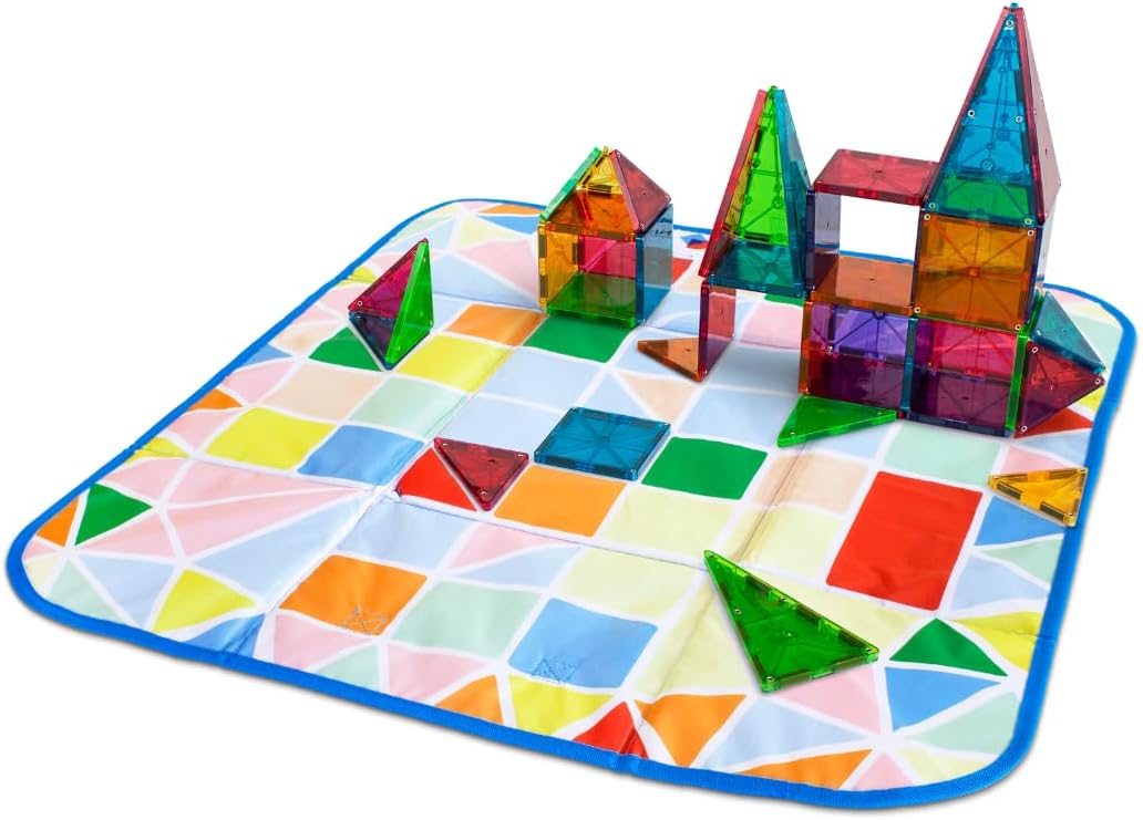 MAGNA-TILES Storage Bin & Interactive Play-Mat, The Original Magnetic Building Brand