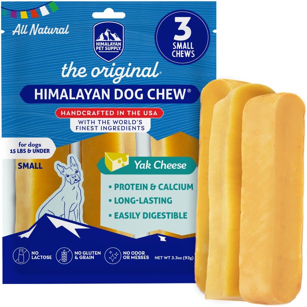 himalayan dog chews original yak cheese chews small 1.1oz gluten free healthy treats for dogs under 15lbs