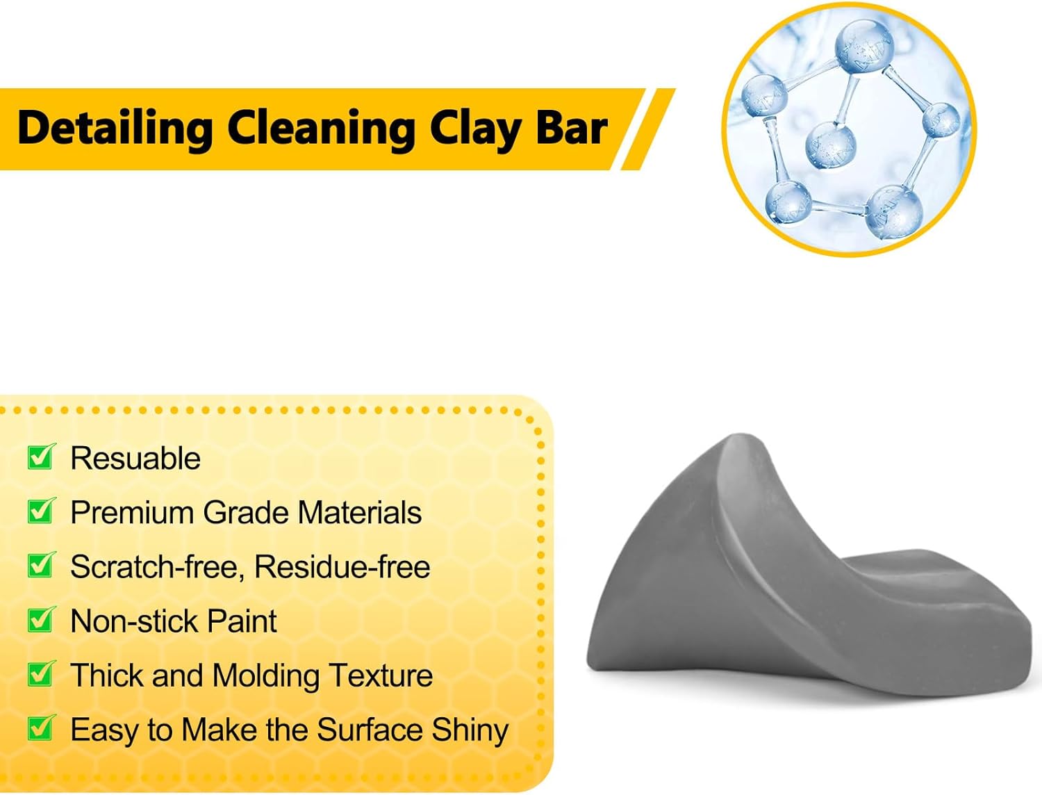 Car clay bar 4 pack 400g premium grade detailing cleaner kit no scratch magic clays bars for auto SUV RV truck