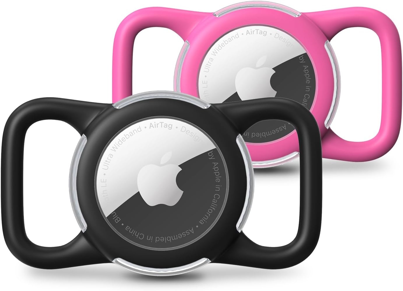 waterproof airtag holder for dog collar soft full-body protective airtag holder for dog cat collars black regular
